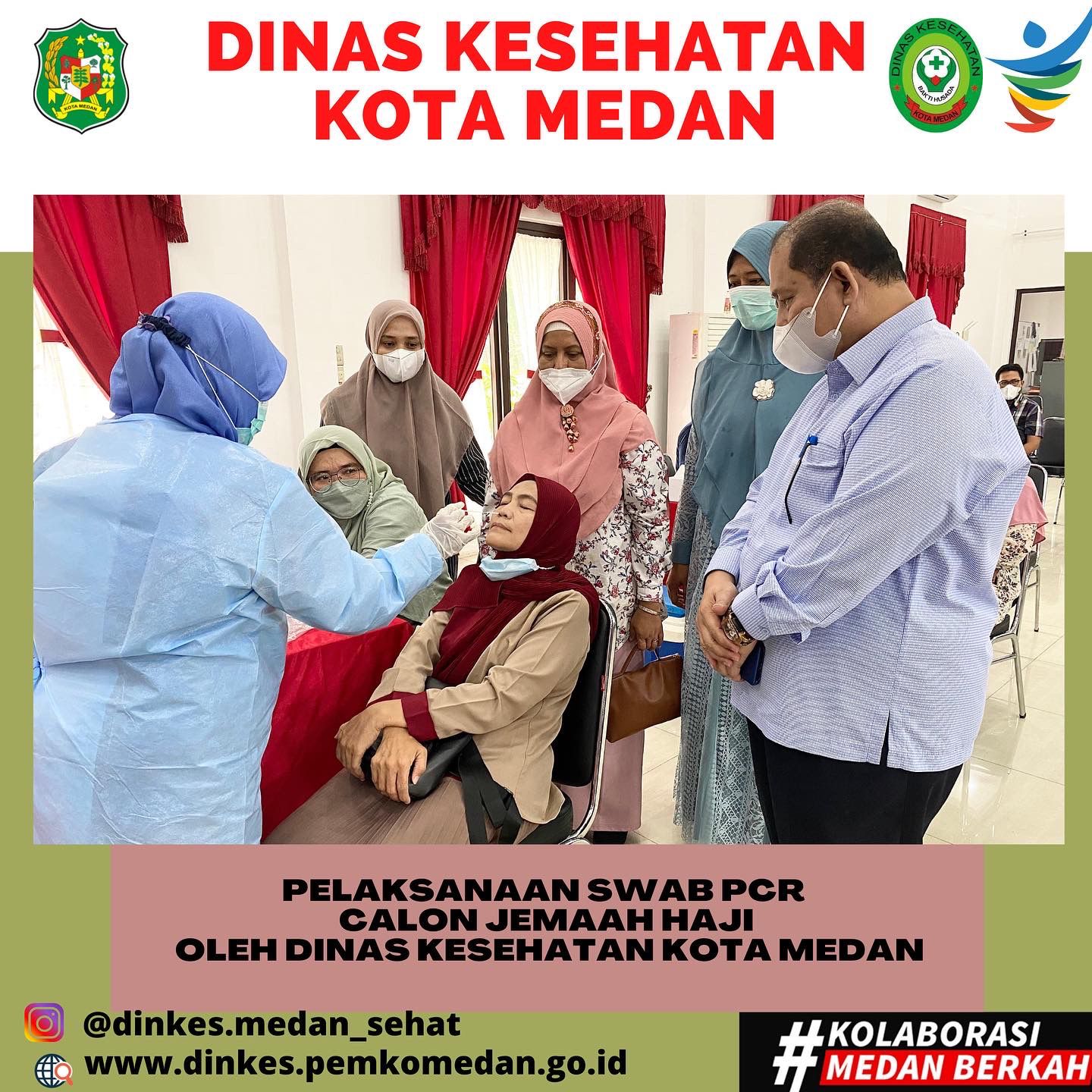 Pelaksanaan SWAB PCR Calon Jemaah Haji Oleh Dinas Kesehatan Kota Medan